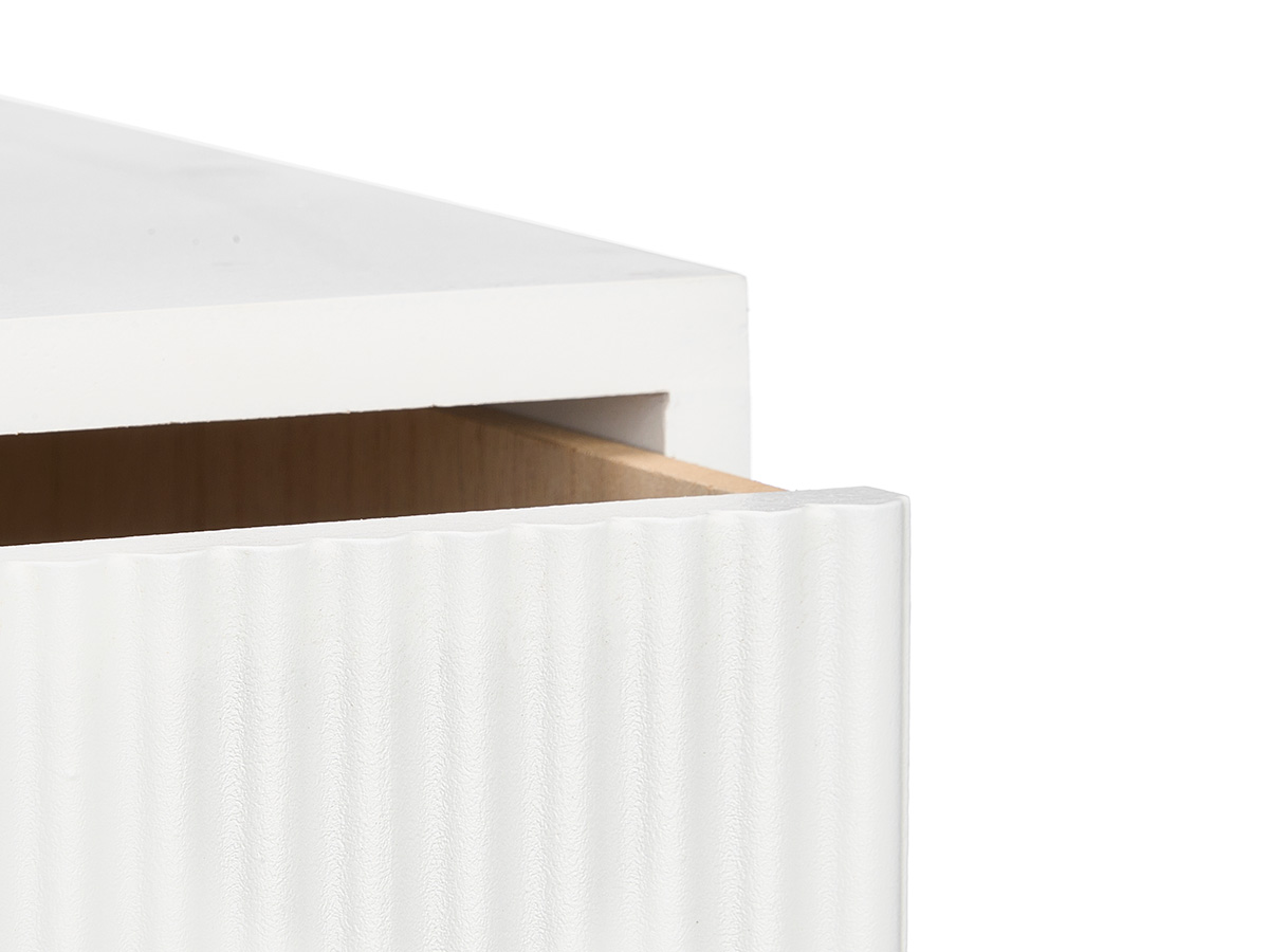 Table d appoint blanche a 1 tiroir – Image 4