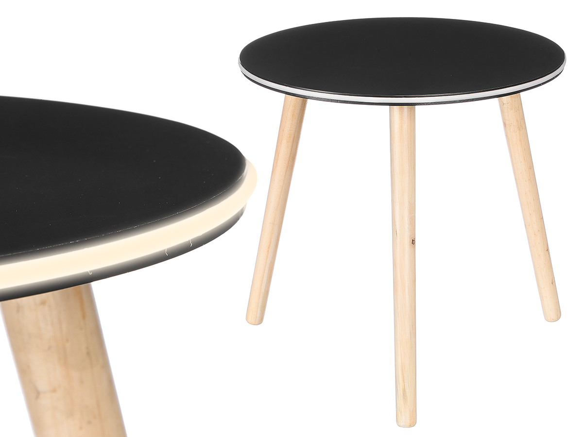 Table d appoint noire 40cm