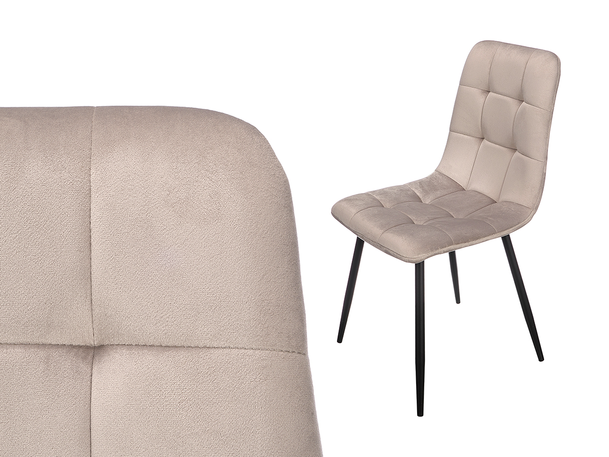 Wide chair velvet grey