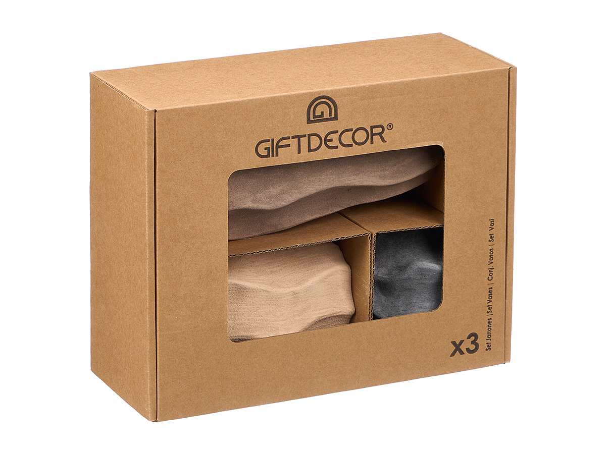 Set 3 vasi onde terra ass 3 col - immagine 3