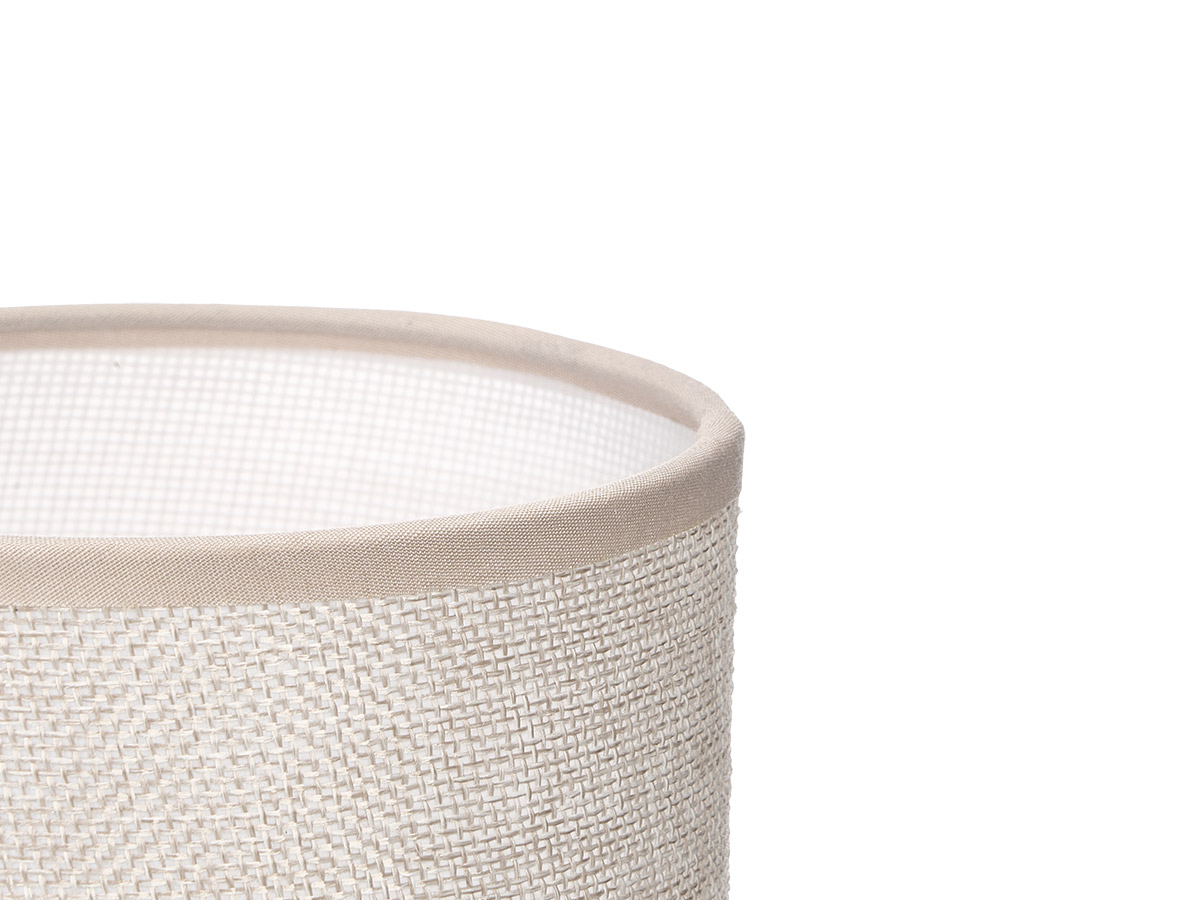 Lampe a poser cylindrique rayee beige – Image 5