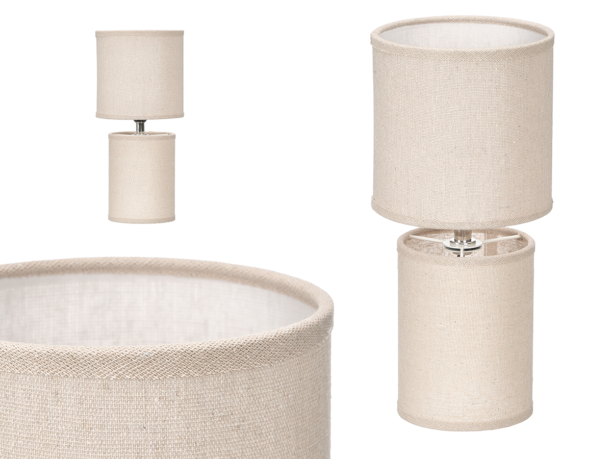 Lampe a poser tissu beige