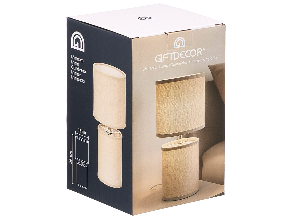Lampe a poser tissu beige – Image 3