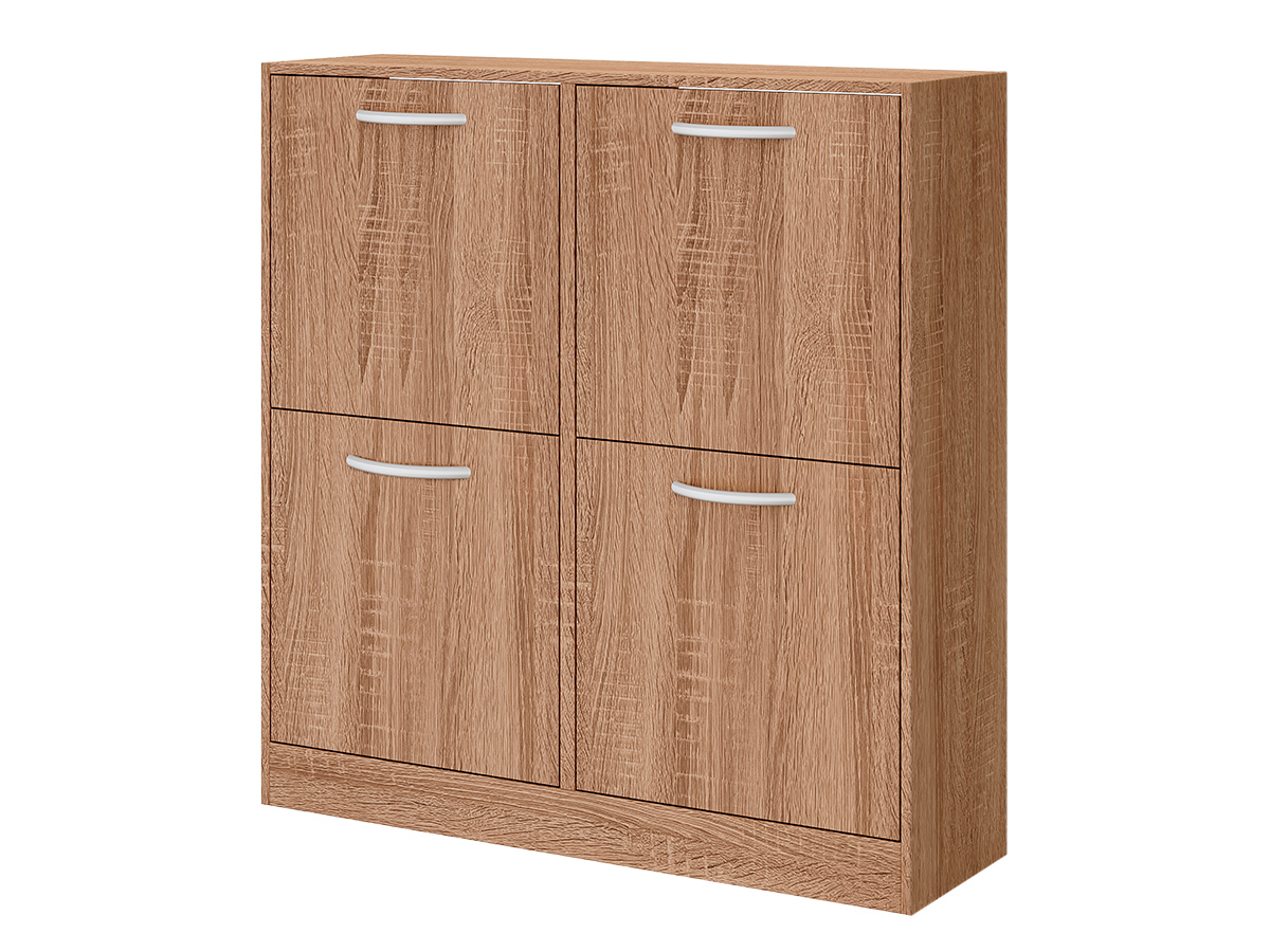 2 storey wooden shoe rack with 4 doors - Image 2