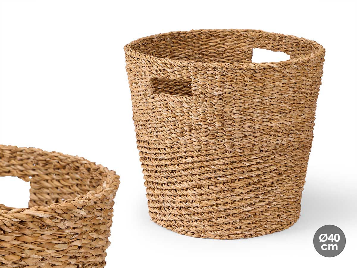 Cesto cónico com pegas 40cm dia