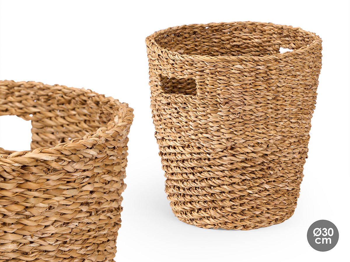 Cesto cónico com pegas 30cm dia