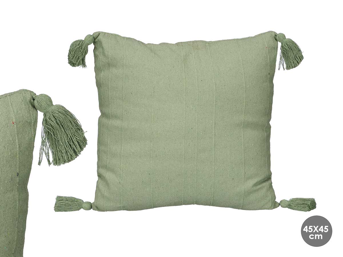 Coussin ever rayures menthe 45x45cm