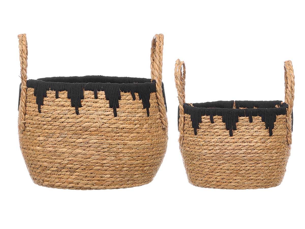 Set 2 pots fleurs bord noir – Image 3