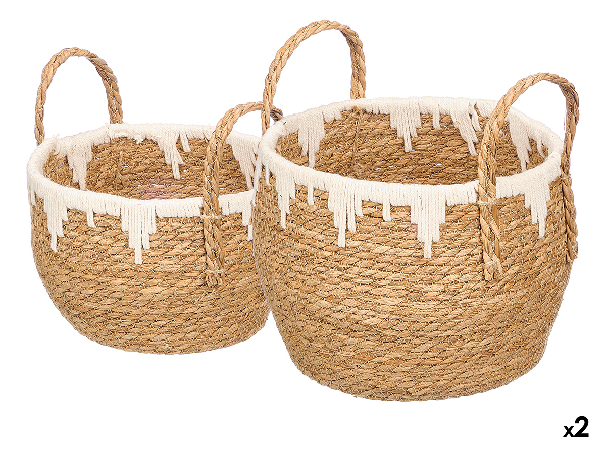 Set 2 maceteros filo blanco