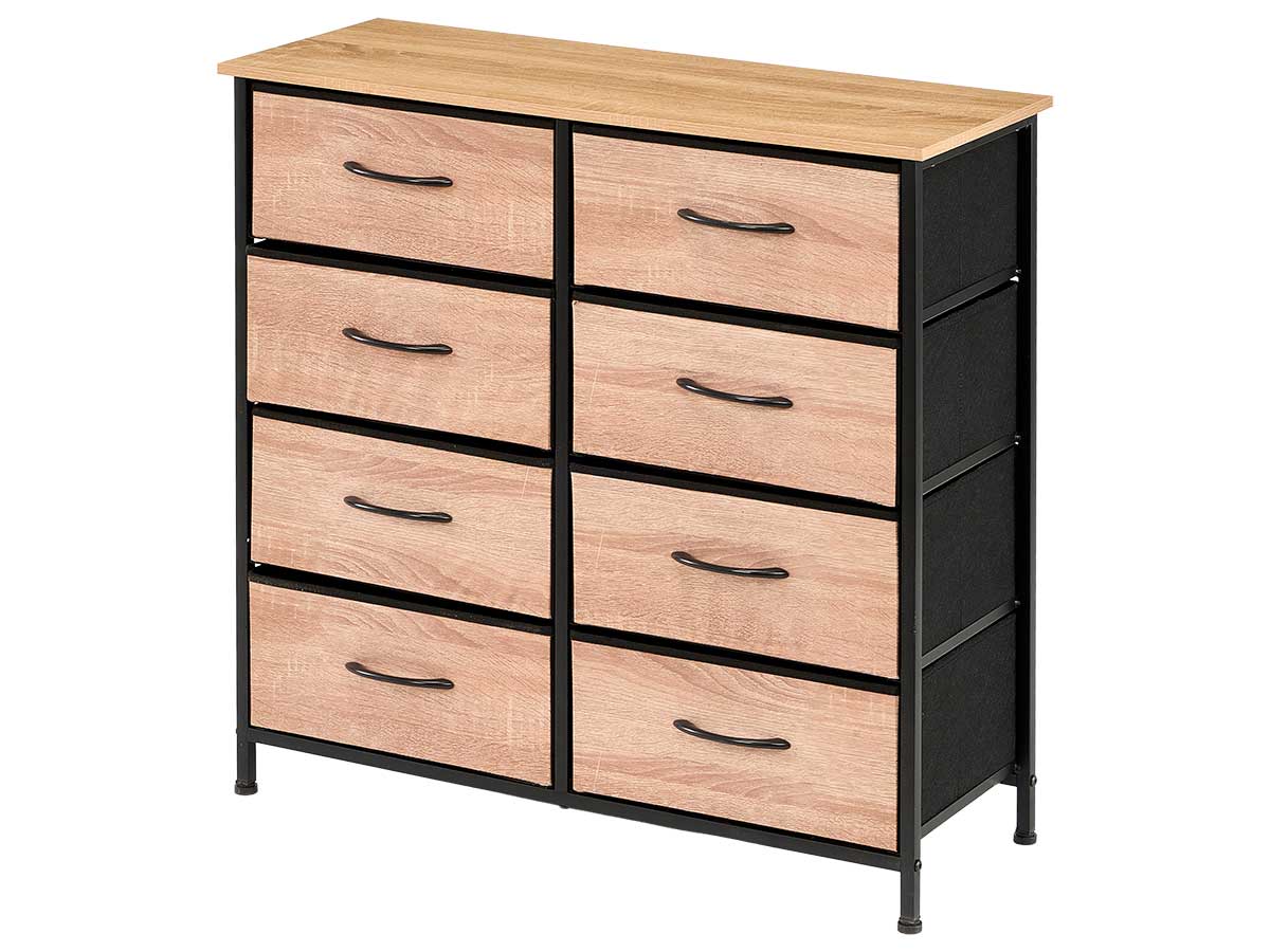 Meuble 8 tiroirs effet bois – Image 2