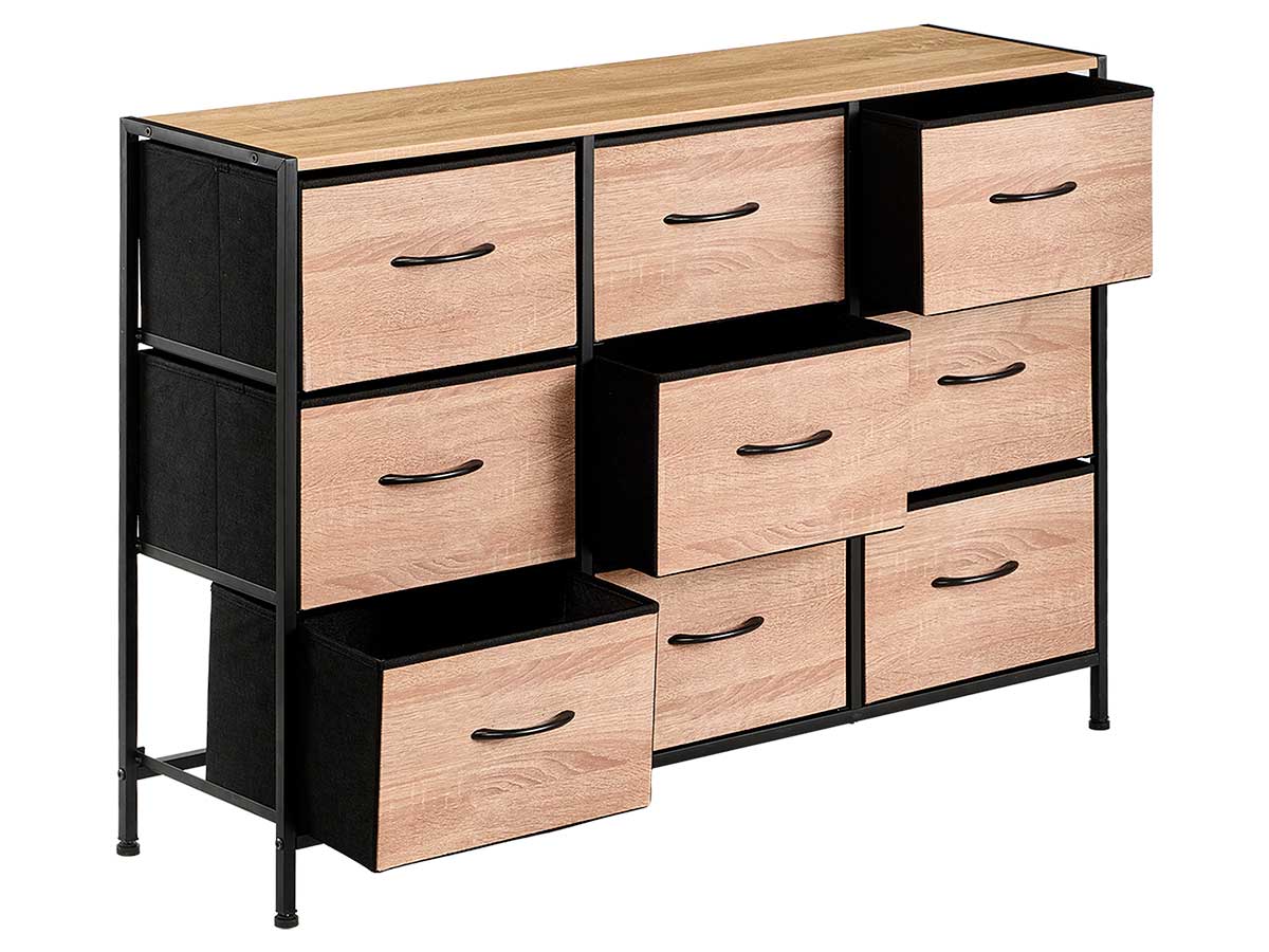 Meuble 9 tiroirs effet bois – Image 4