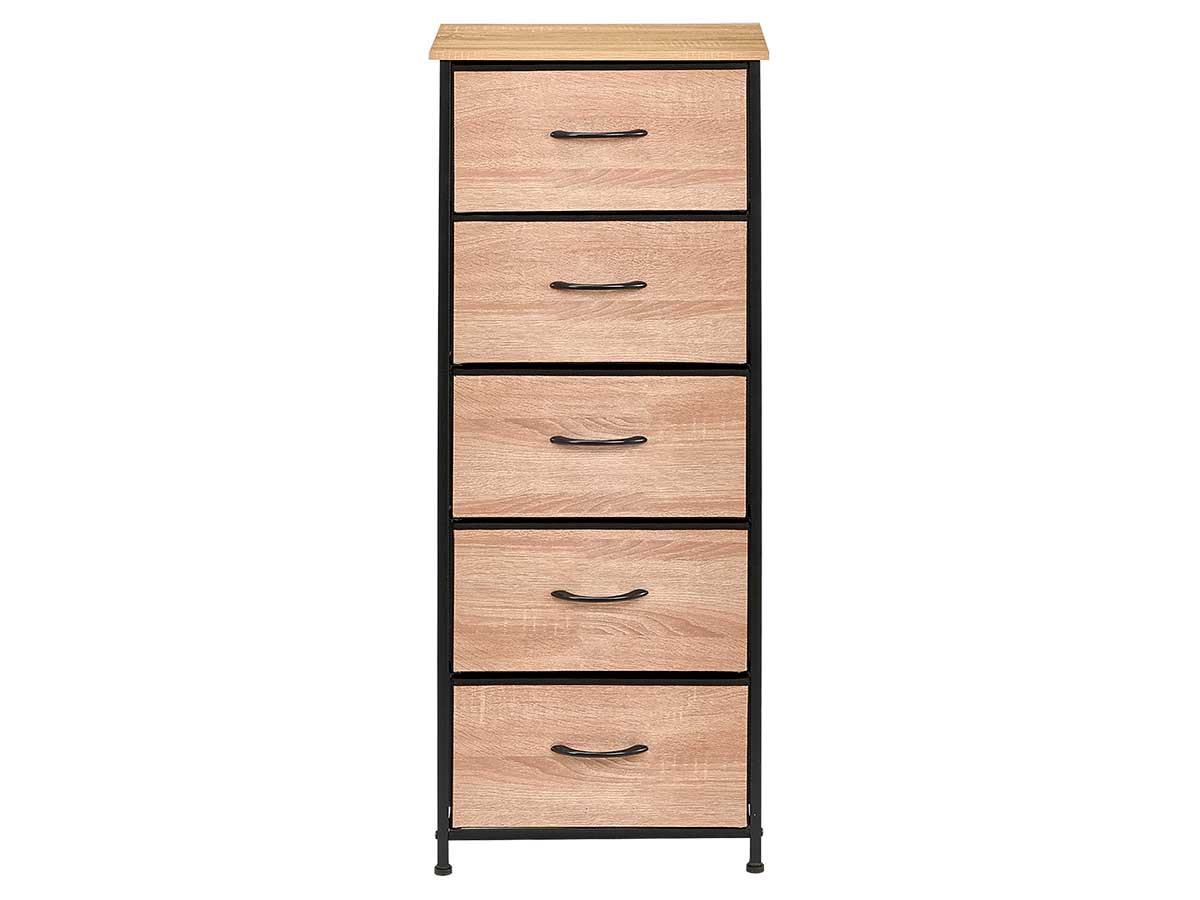 Meuble 5 tiroirs effet bois – Image 3