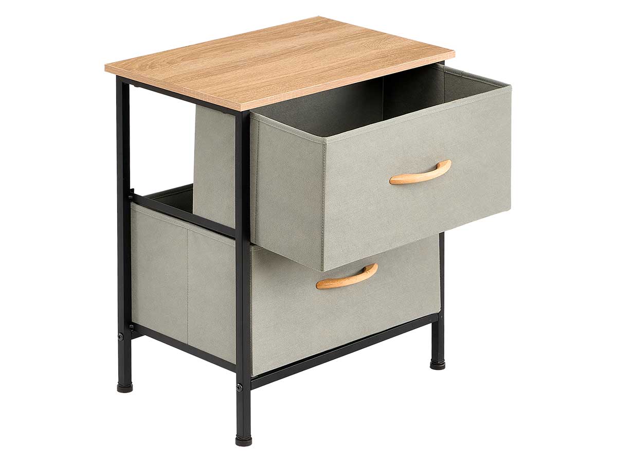 Meuble 2 tiroirs gris – Image 4