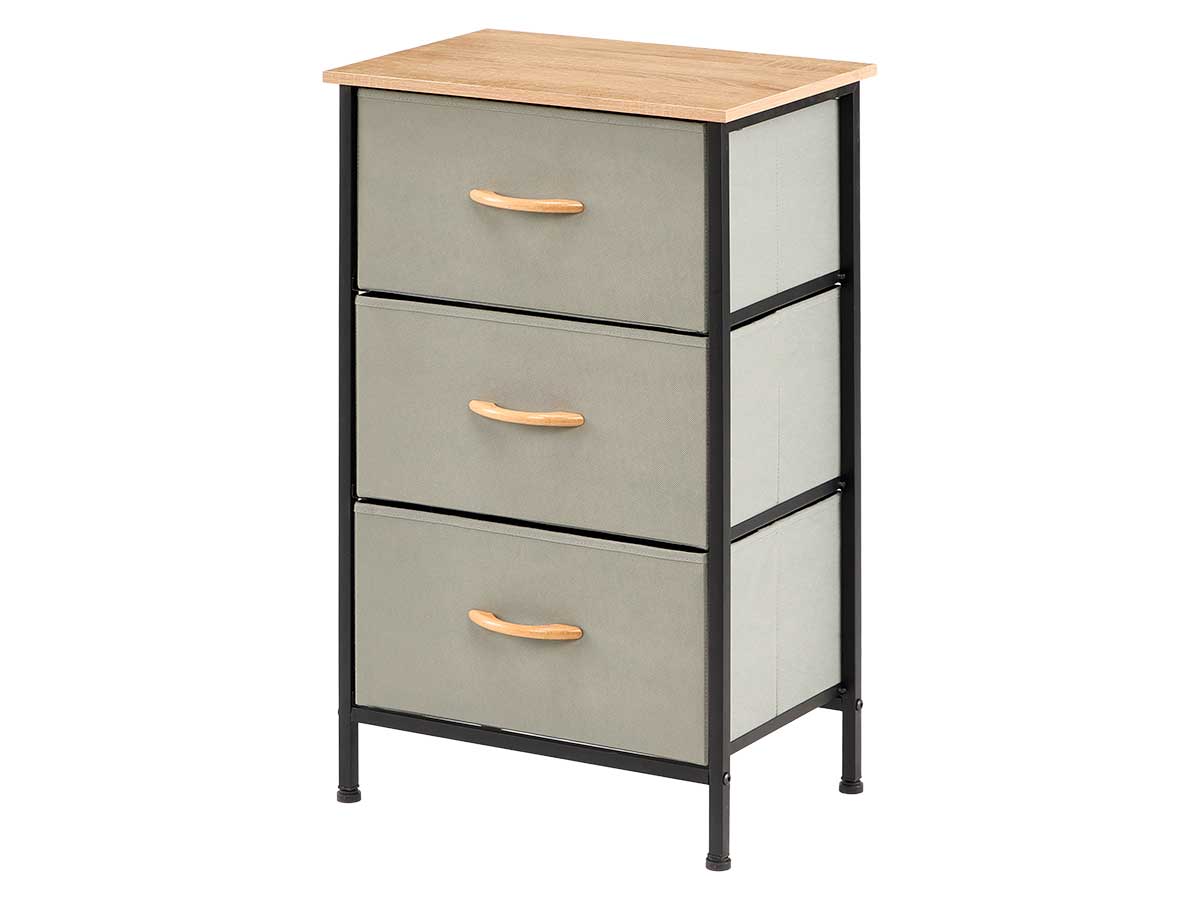 Cassettiera 3 cassetti grigia - immagine 2