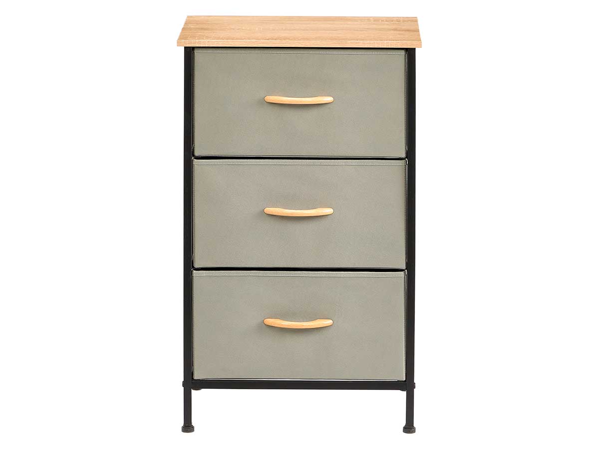 Cassettiera 3 cassetti grigia - immagine 3