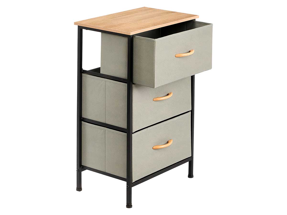 Cassettiera 3 cassetti grigia - immagine 4
