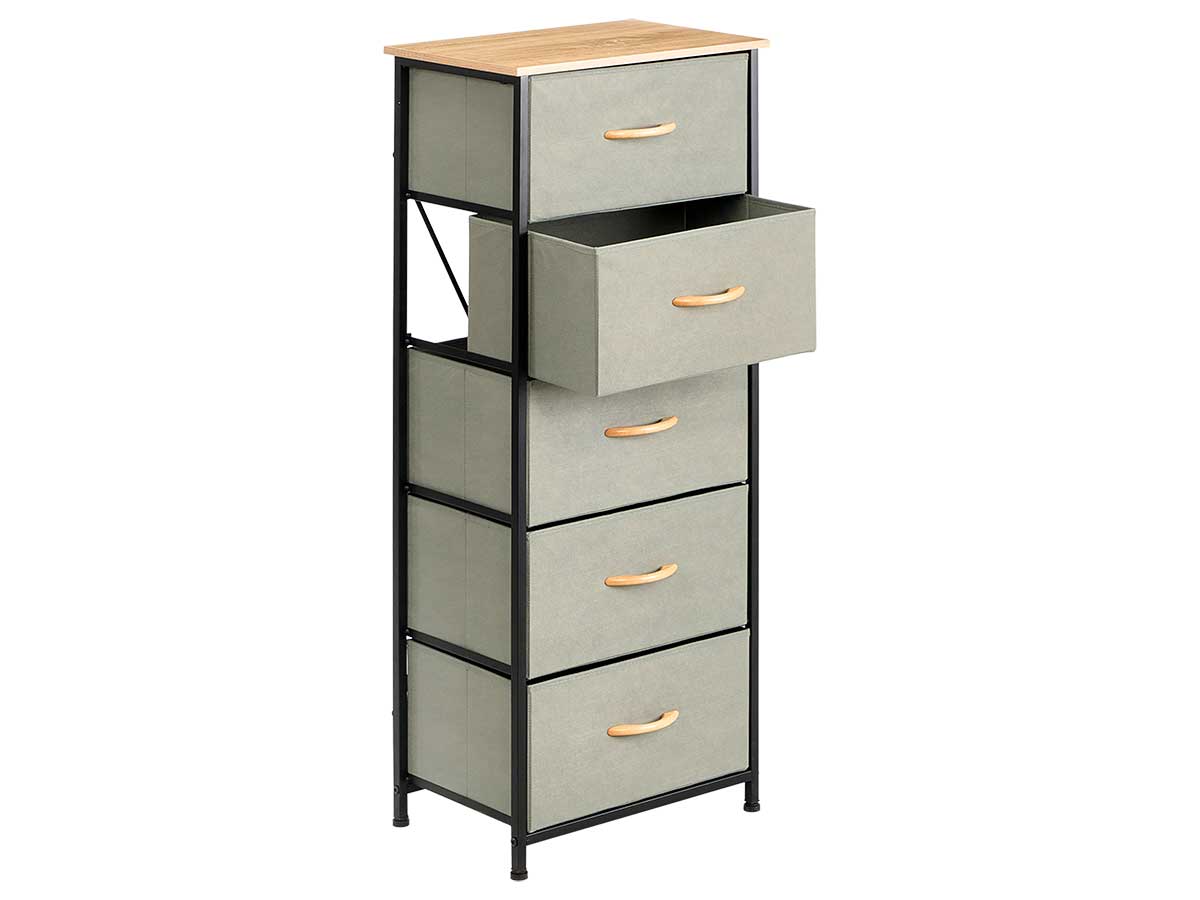 Meuble 9 tiroirs gris – Image 4