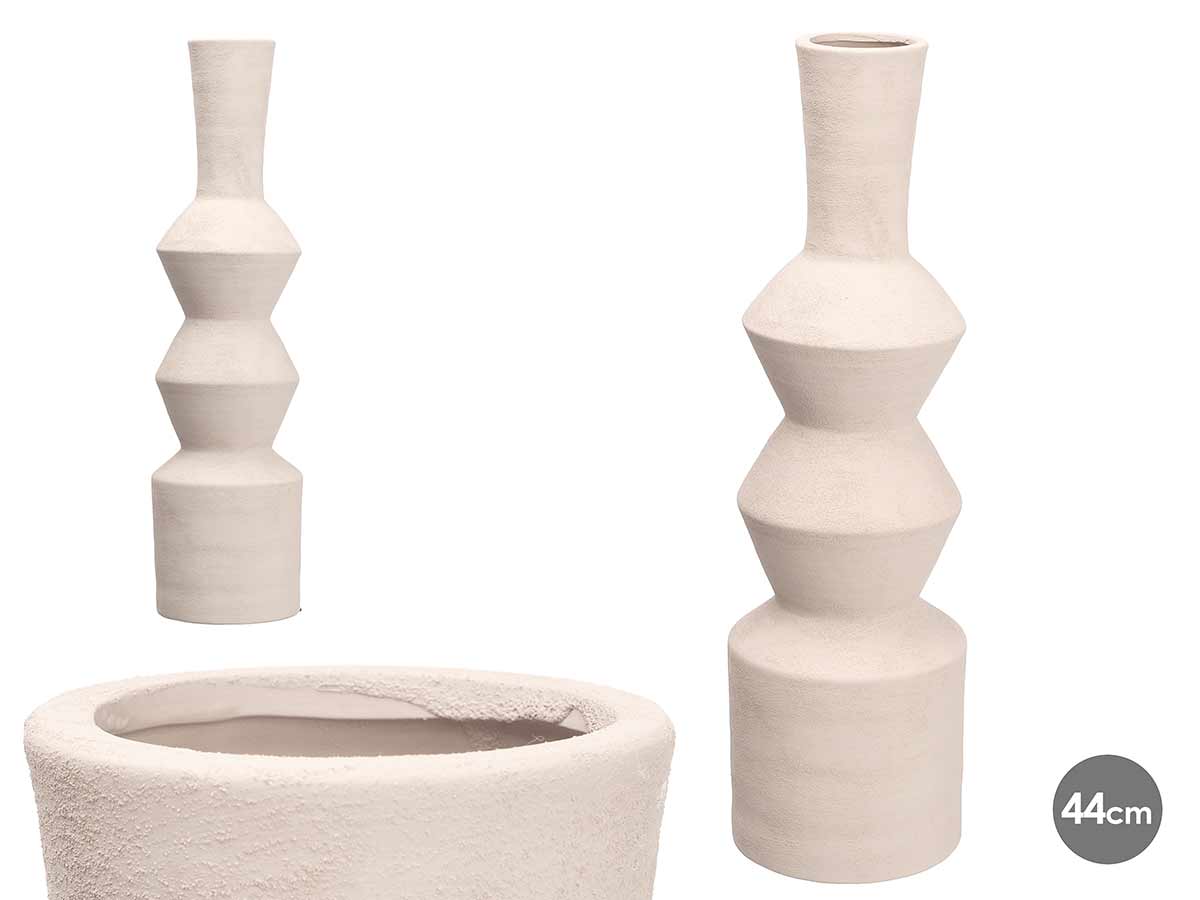 Vase géométrique 60cm blanc