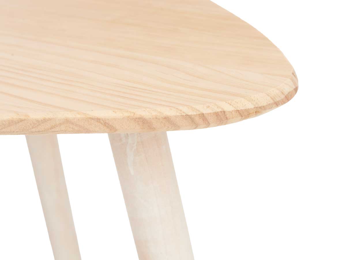 Tavolino triangolo naturale bianco - immagine 4