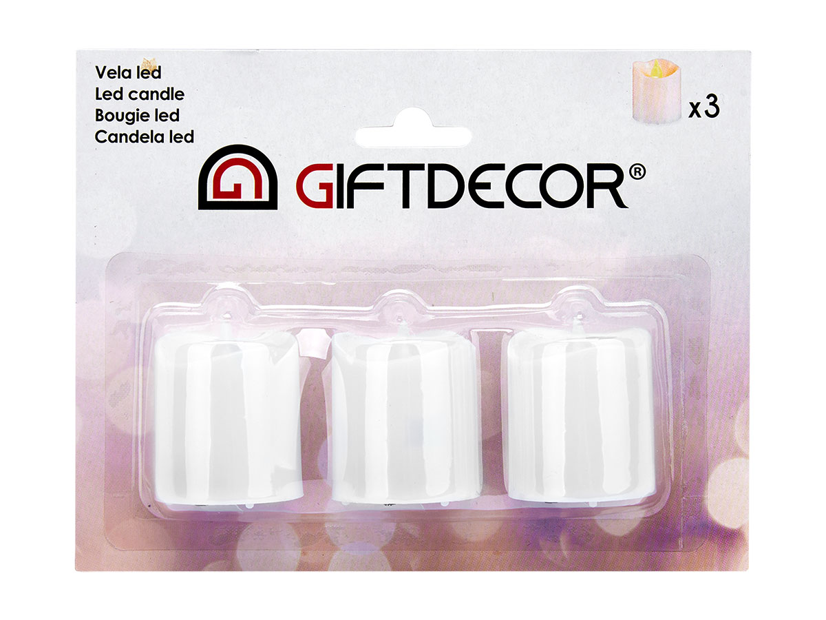 Set 3 candle led form dowel - Image 3
