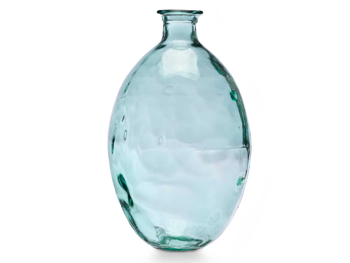 Jarron vidrio reciclado rayado 40 cm 12 l - Imagen 3