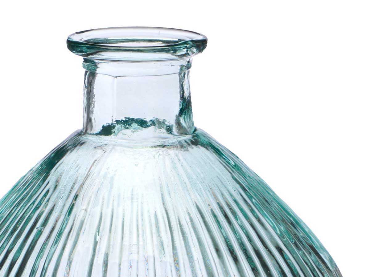 Jarron vidrio reciclado rayado 48 cm 21 l - Imagen 4