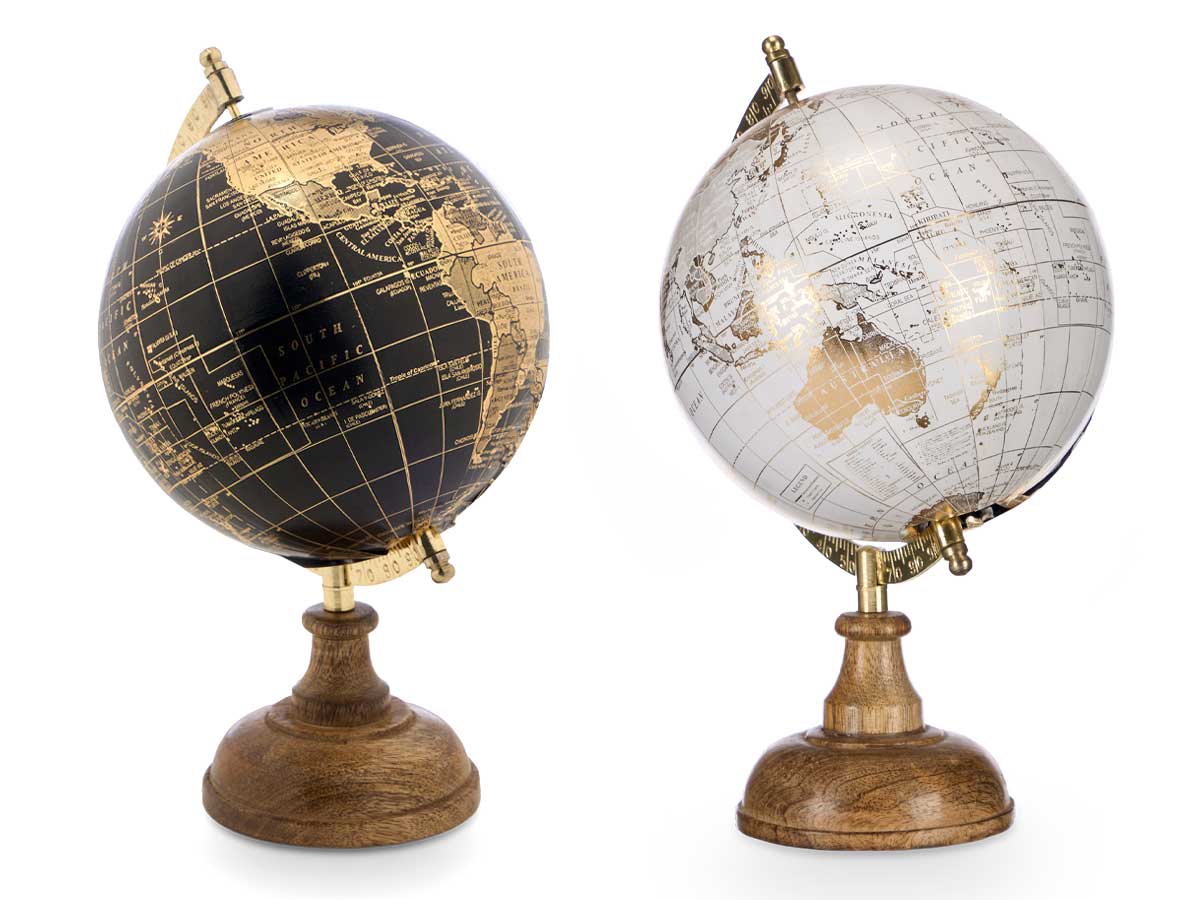 Globo terraqueo 15cm surt 2 oro - Imagen 2