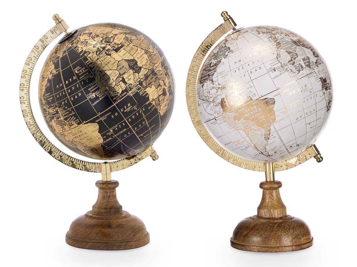 Globo terraqueo 15cm surt 2 oro - Imagen 3