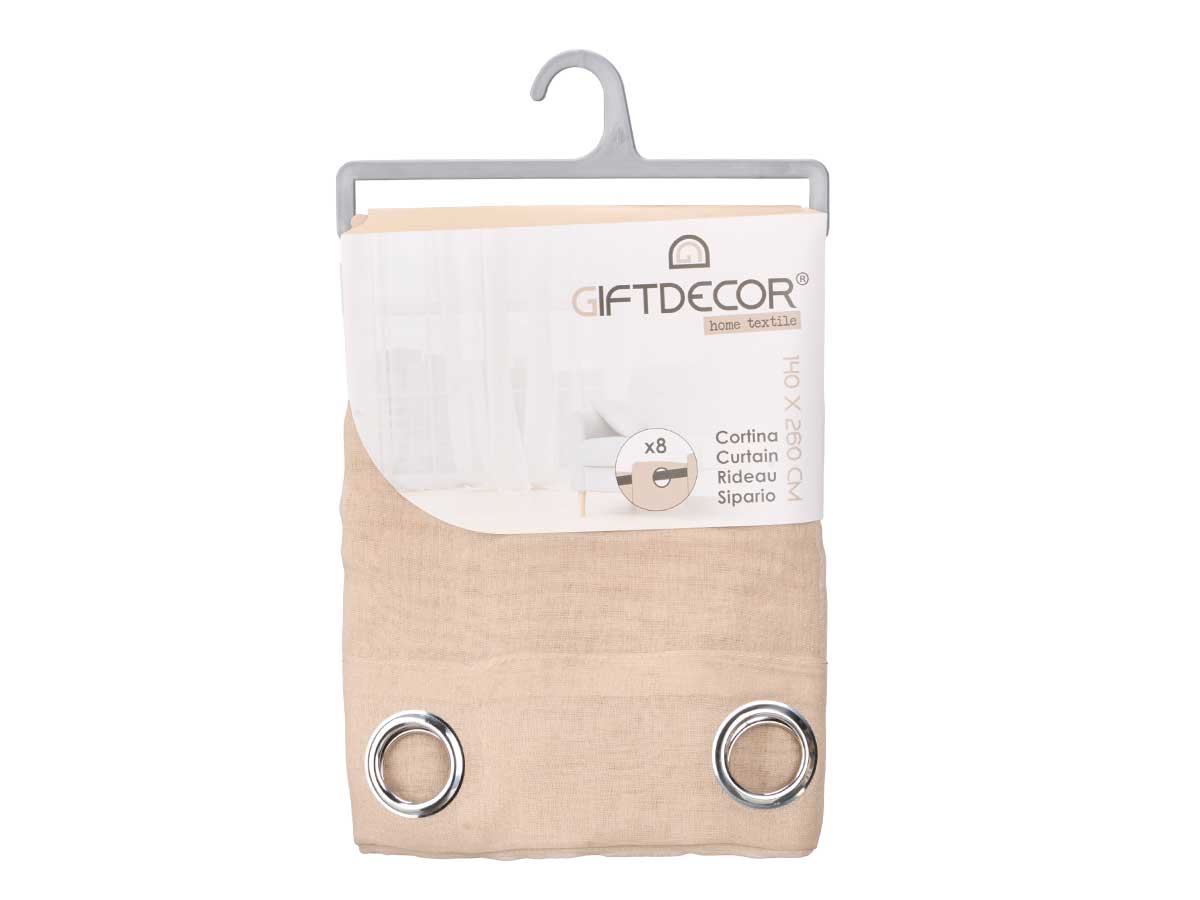 Beige lace curtain 140x260 cm - Image 3