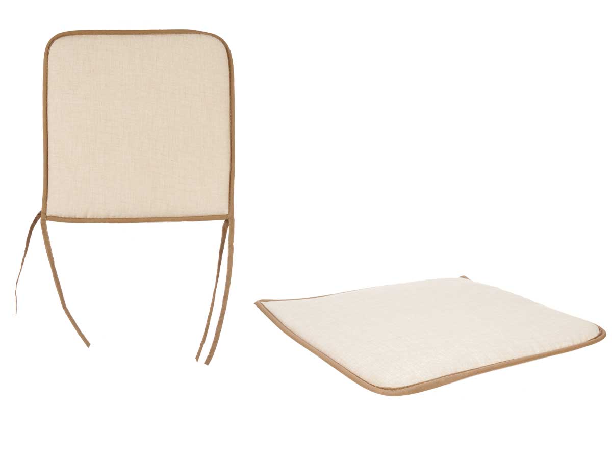 Coussin chaise 38x38cm ivoire – Image 2
