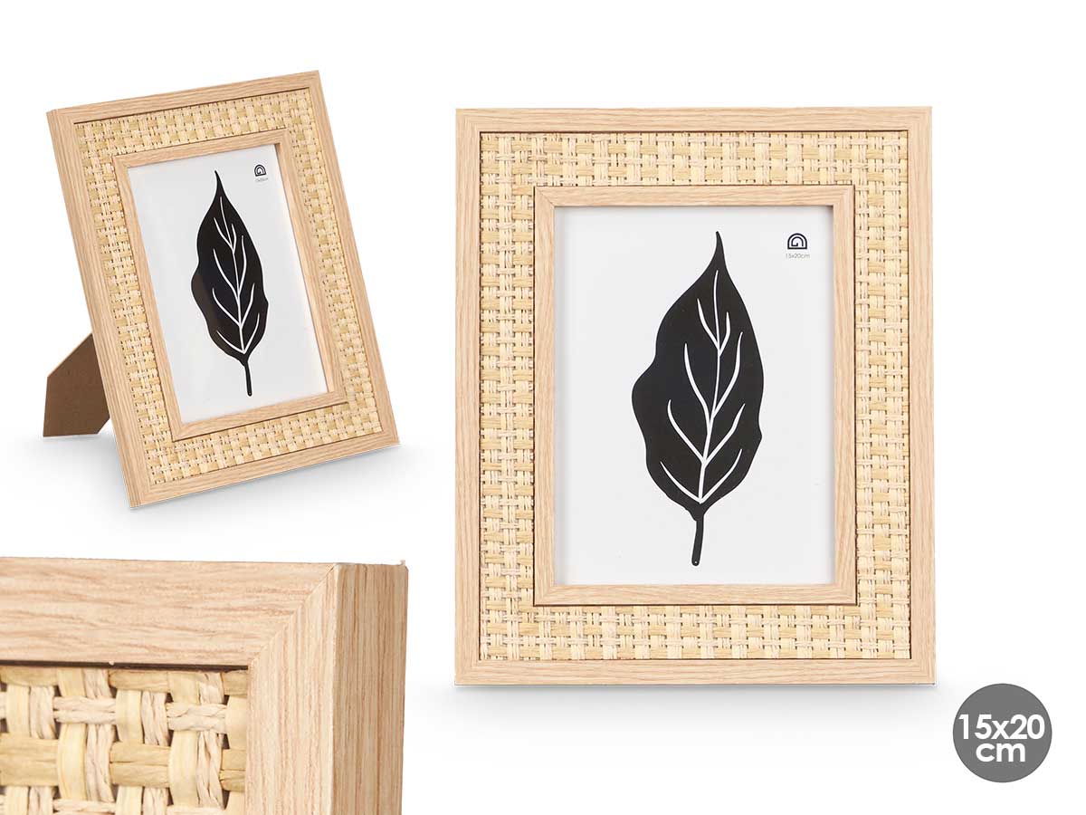 Portafotos natural cuerda 15 x 20 cm