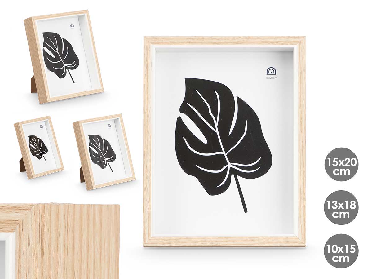 Set 3 portafotos blanco 3 tamaños