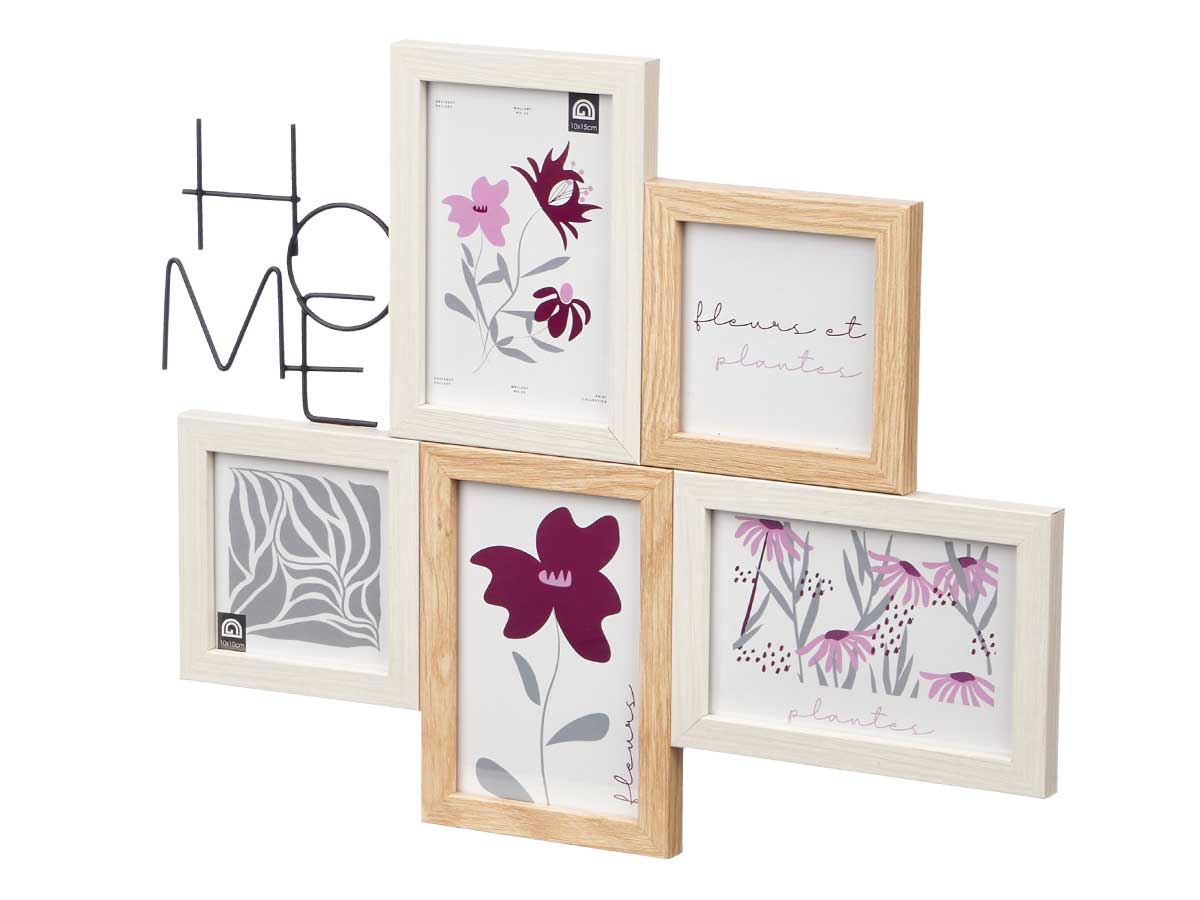 Portafoto multiple 10x10cm y 10x15cm con letrero - Imagen 2