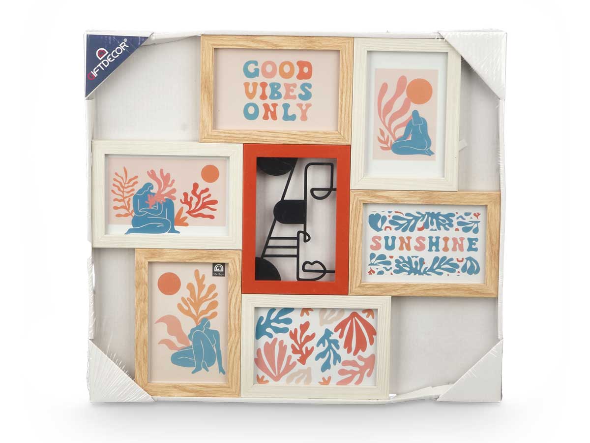 Portafoto multiple 6 10x15cm con metal - Imagen 3