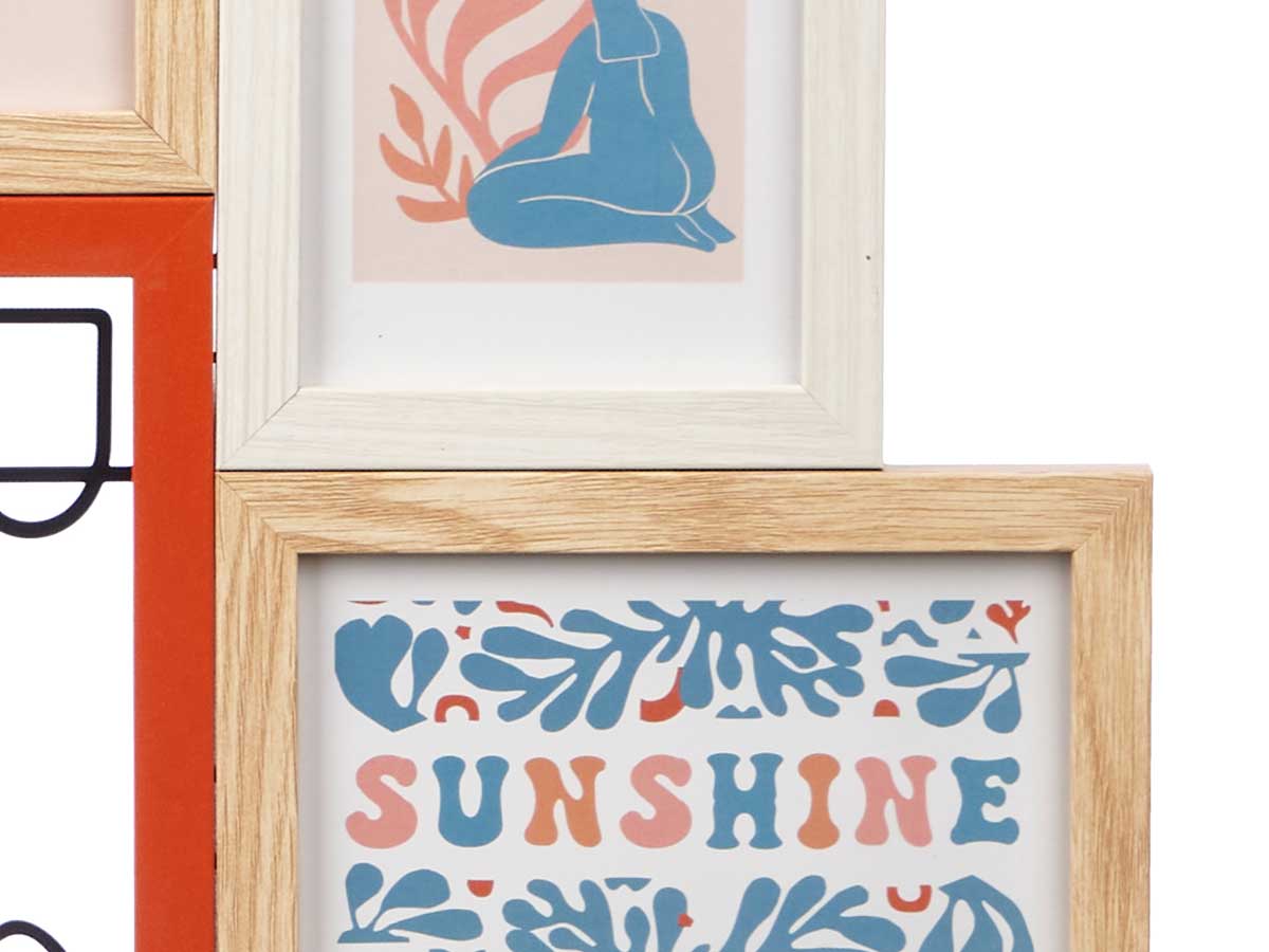 Portafoto multiple 6 10x15cm con metal - Imagen 4