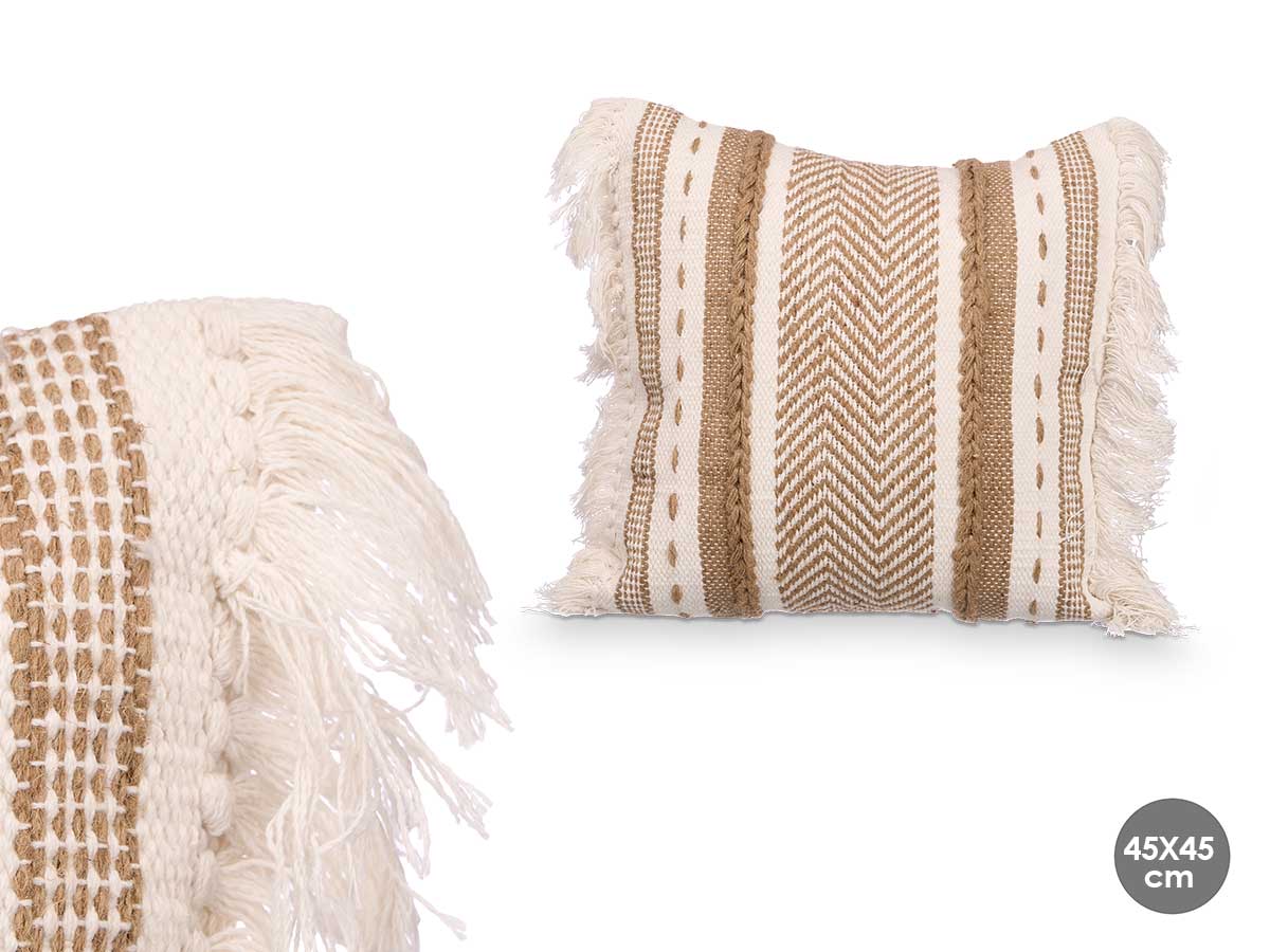 Coussin en sparte beige 45 x 45 cm