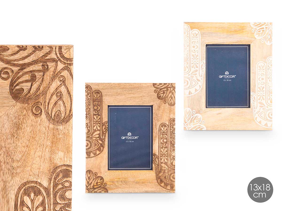 Portafotos 13 x 18 hamsa surt 2 colores