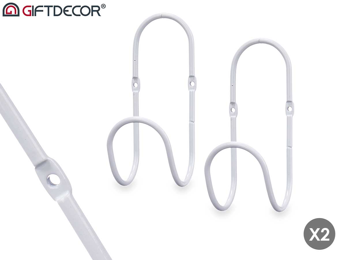 Set 2 perchas aro blanco