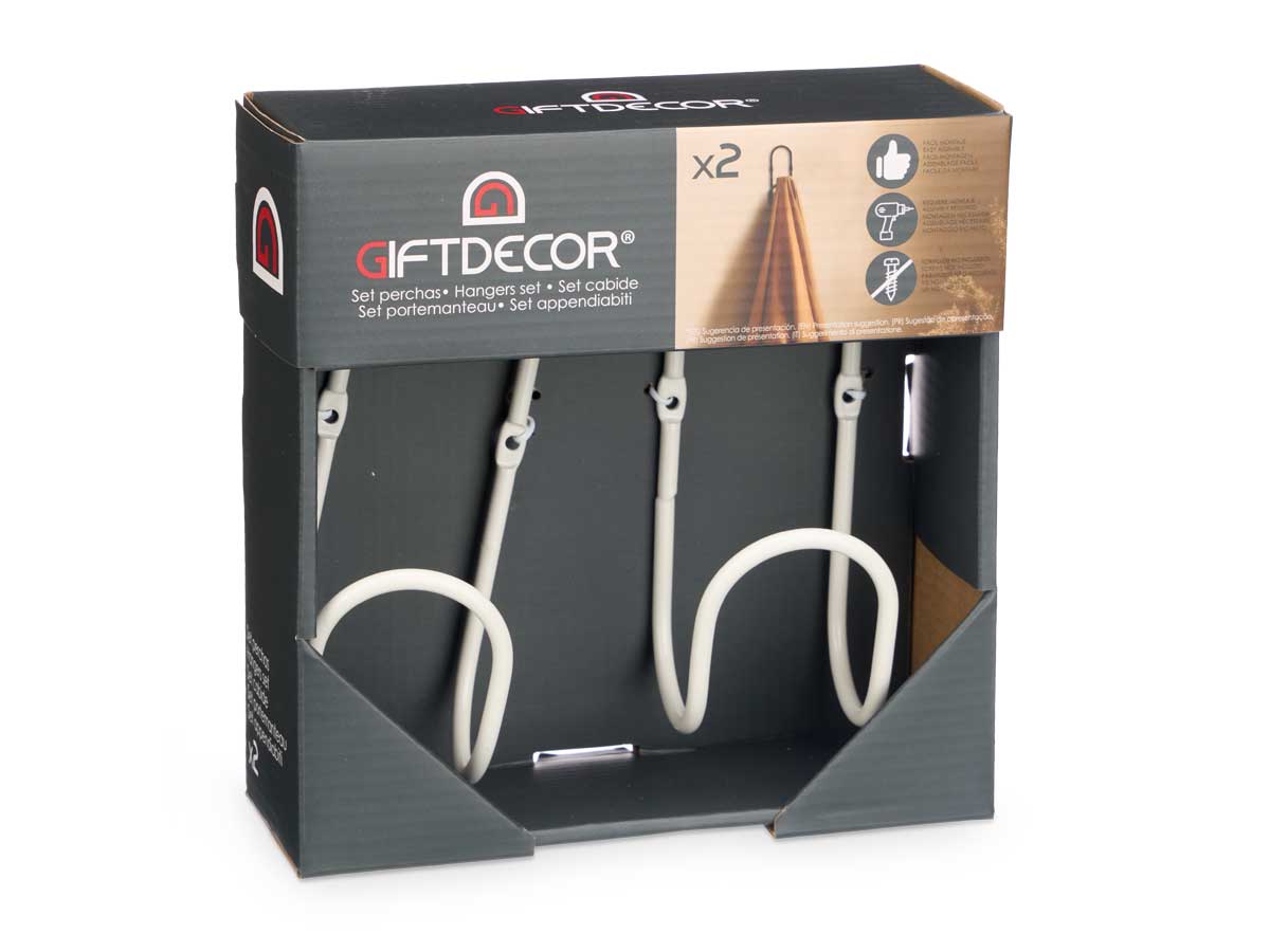 Set 2 perchas aro blanco - Imagen 3