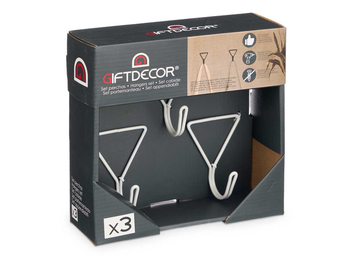 Set 3 cintres triangle blanc – Image 3