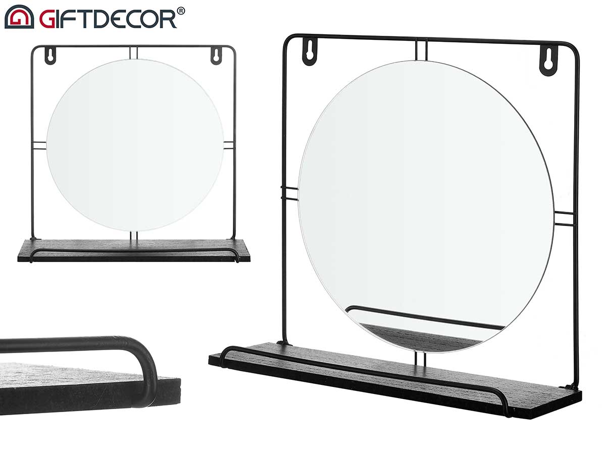 Mensola a muro specchio nero