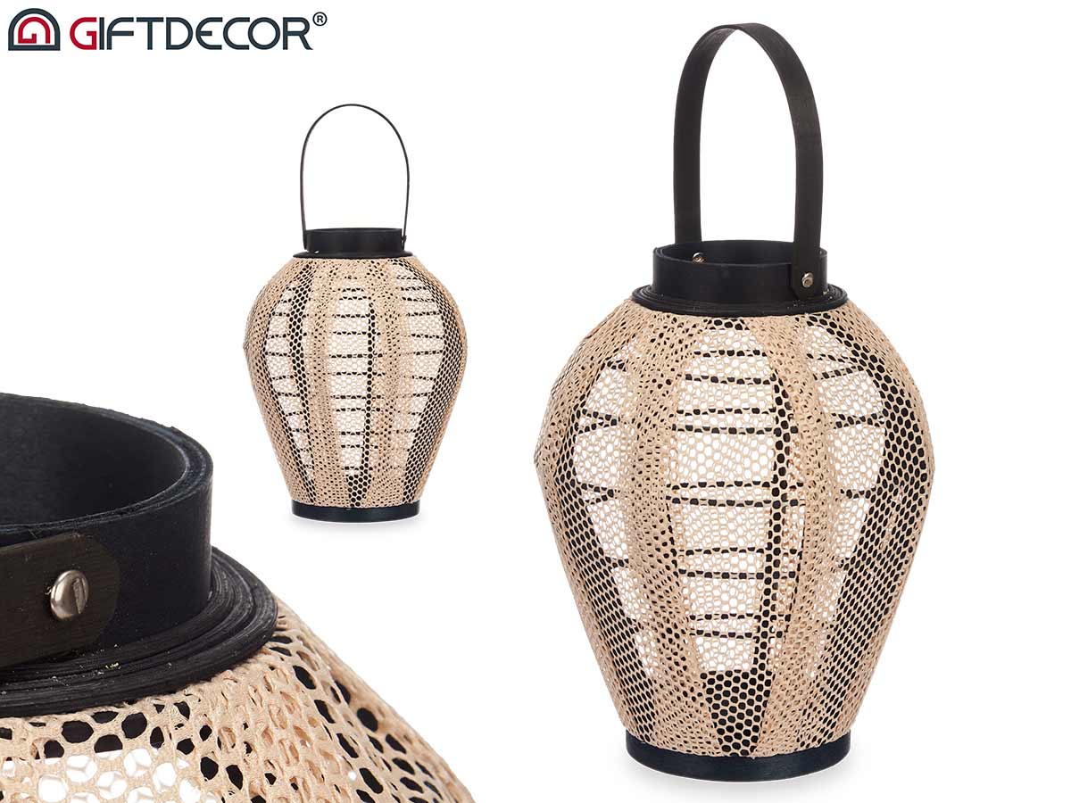 Bougeoir lanterne avec poignée conique