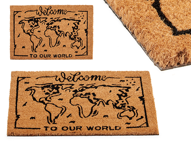 Paillasson mappemonde 40x60cm