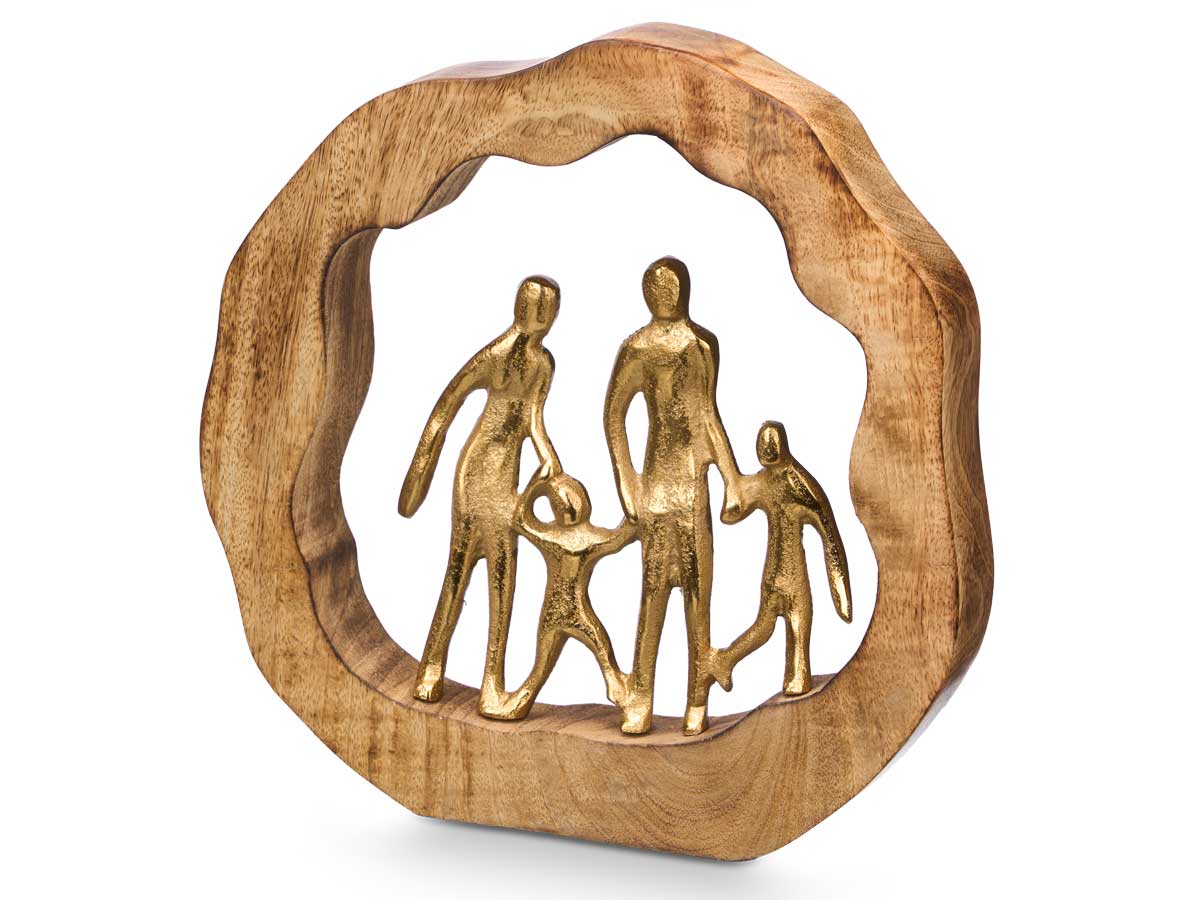 Golden family decoration stand - Image 2