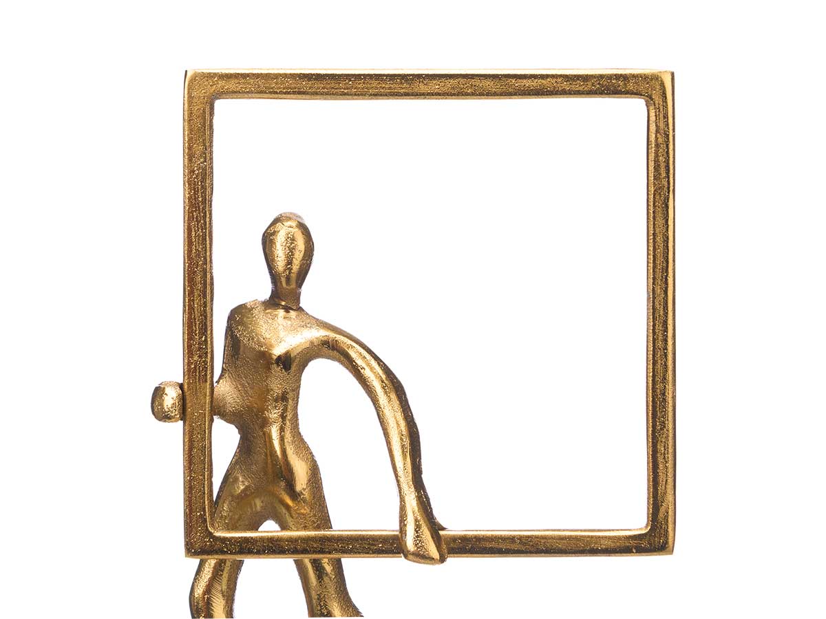 Supporto decorazione uomo quadro dorato - immagine 4