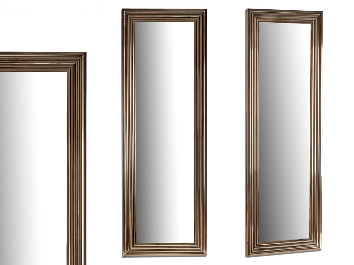 Espejo moldura oro rayas 53x155