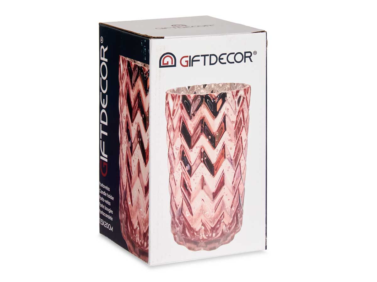 Vase taille epi rose clair – Image 3