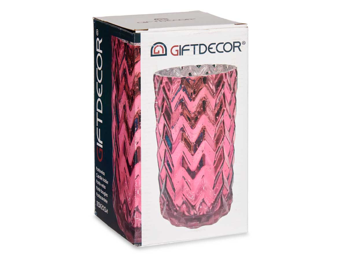 Vase taille epi rose fonce – Image 3