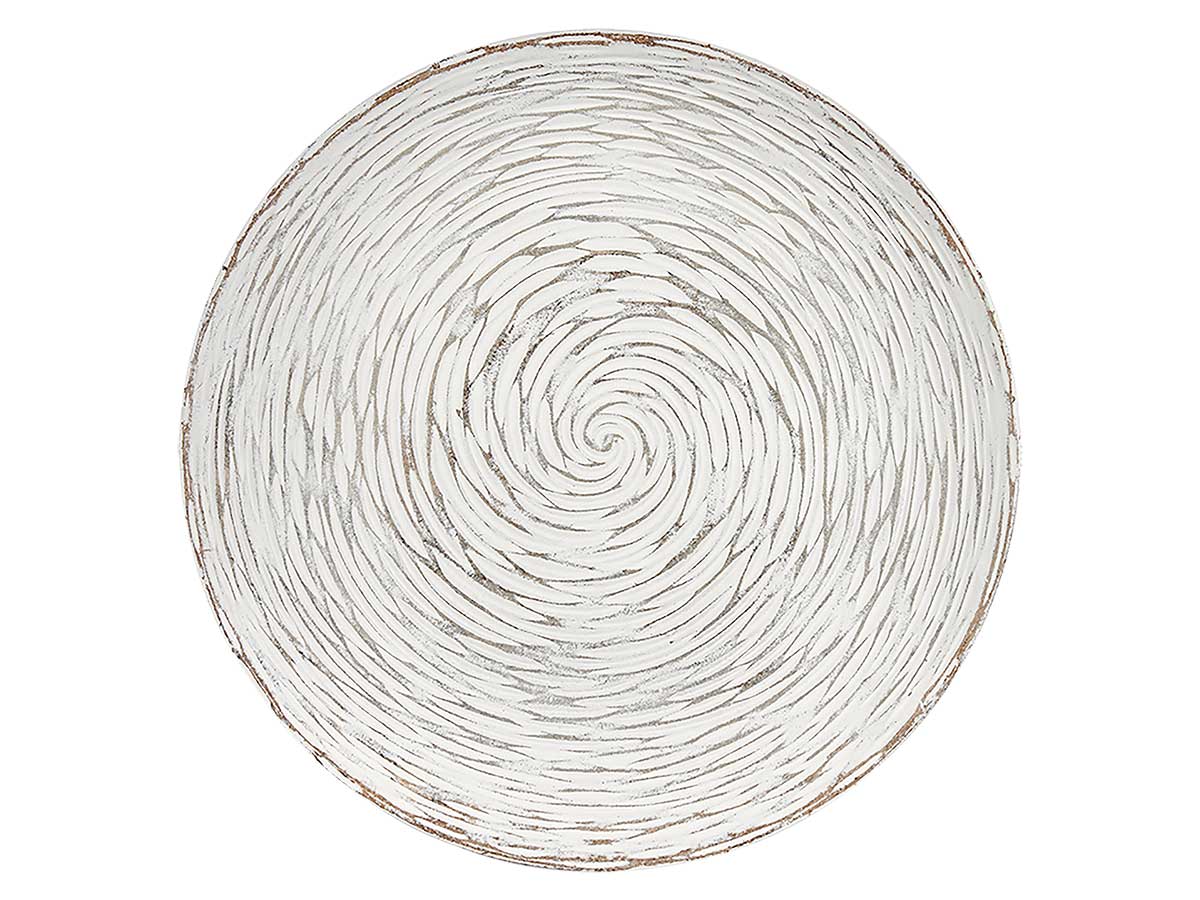Tavolo in legno decorazione spirale 40cm - immagine 4
