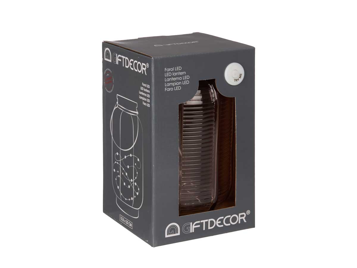 Lanterne led rayures haute rose – Image 3